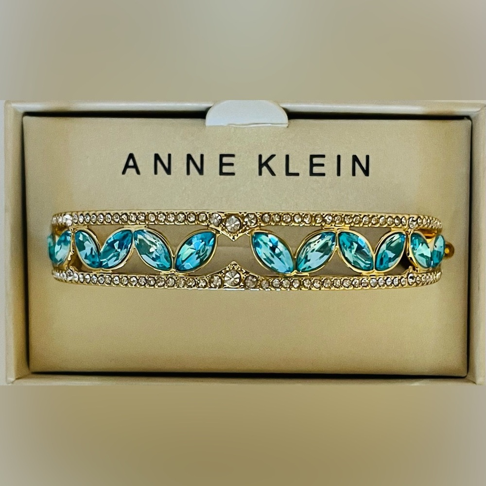 Anne Klein Gold Finish and Turquoise Bracelet
